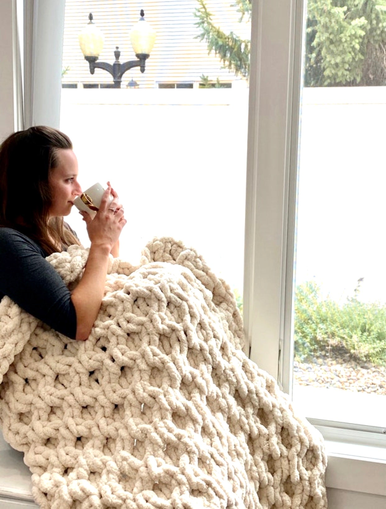 DIY No-Knit Chunky Blanket Kit with Video