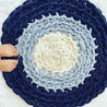 Crochet Circular Rug, Merino wool